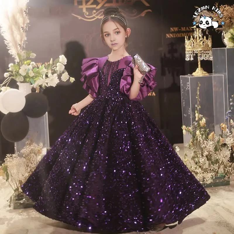 LEZONKIDS - Vestido de Festa Formal de Luxo para Crianças, Design Personalizado